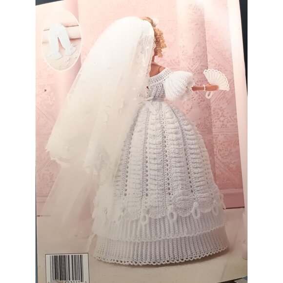 1830 Romance Era Bride Crochet Collector Costume Pattern Leaflet By Paradise - Picture 2 of 2